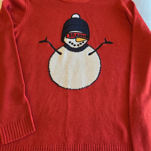 ONLY & SONS Sweaters - Only and Sons Christmas Snowman sweater Red with Go Xmas logo. Size Large